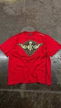 Vintage Y2K Coogi Red Embroidered Graphic Logo T-Shirt